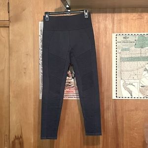 Tuff Athletics - Grey High Waisted Athletic / Lounge Leggings with Ribbed Waist